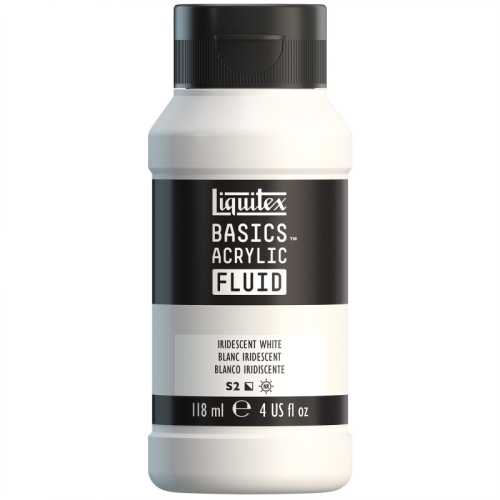 BASICS Acrylic Fluid, 118 mL Bottle, Iridescent White