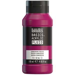 BASICS Acrylic Fluid, 118 mL Bottle, Quinacridone Magenta