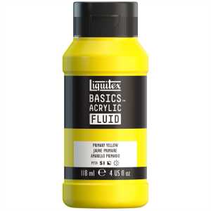 BASICS Acrylic Fluid, 118 mL Bottle, Primary Yellow