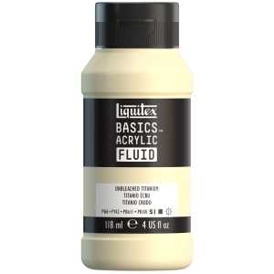BASICS Acrylic Fluid, 118 mL Bottle, Unbleached Titanium