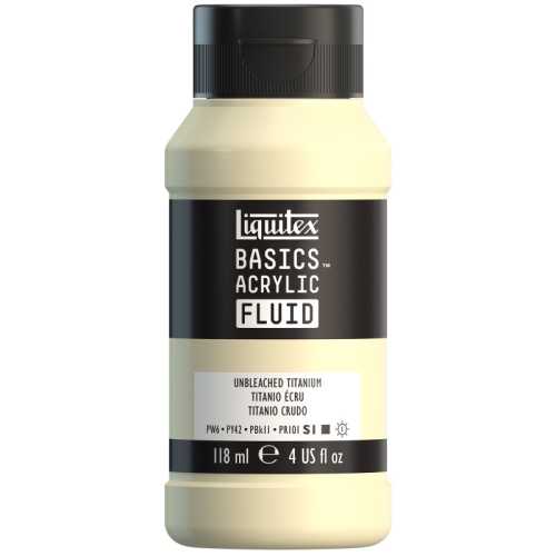 BASICS Acrylic Fluid, 118 mL Bottle, Unbleached Titanium