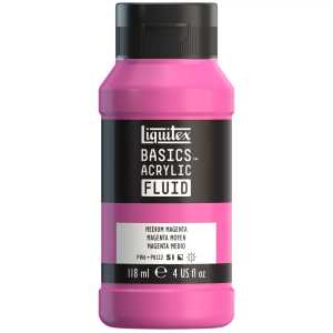 BASICS Acrylic Fluid, 118 mL Bottle, Medium Magenta