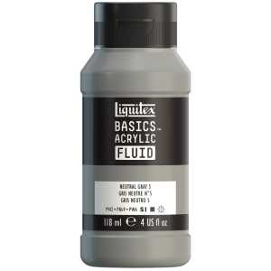 BASICS Acrylic Fluid, 118 mL Bottle, Neutral Grey 5