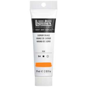 Professional Heavy Body Acrylic Paint, 59 mL Tube, Cadmium Orange