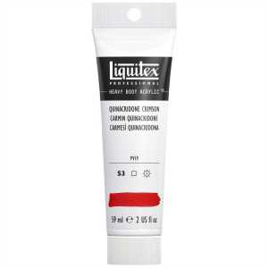 Professional Heavy Body Acrylic Paint, 59 mL Tube, Quinacridone Crimson