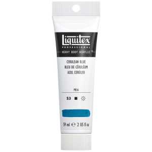 Professional Heavy Body Acrylic Paint, 59 mL Tube, Cerulean Blue