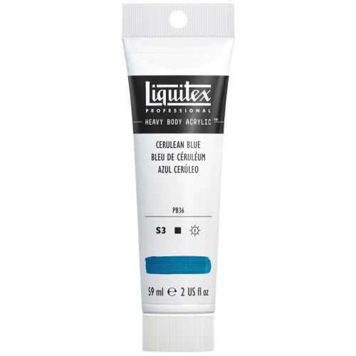Professional Heavy Body Acrylic Paint, 59 mL Tube, Cerulean Blue