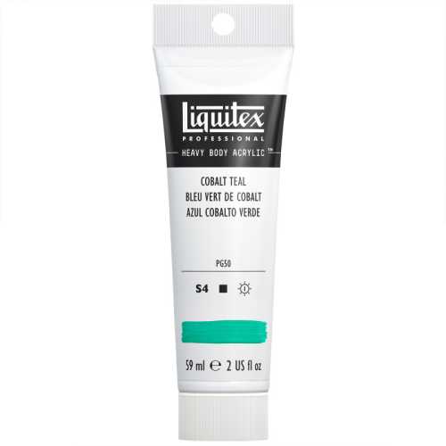 Professional Heavy Body Acrylic Paint, 59 mL Tube, Cobalt Teal