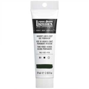 Professional Heavy Body Acrylic Paint, 59 mL Tube, Hooker's Green Deep Hue Permanent
