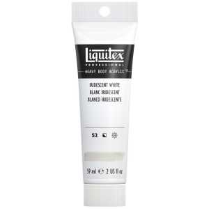 Professional Heavy Body Acrylic Paint, 59 mL Tube, Iridescent White