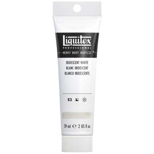 Professional Heavy Body Acrylic Paint, 59 mL Tube, Iridescent White