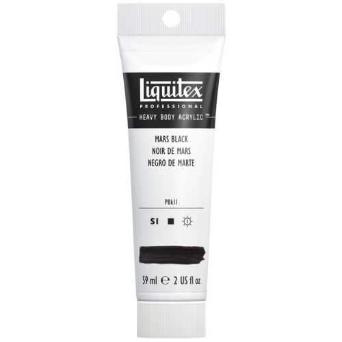 Professional Heavy Body Acrylic Paint, 59 mL Tube, Mars Black