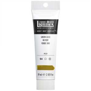 Professional Heavy Body Acrylic Paint, 59 mL Tube, Green Gold