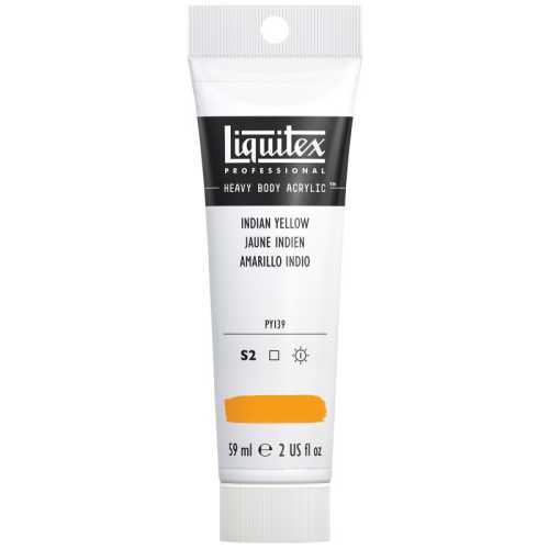 Professional Heavy Body Acrylic Paint, 59 mL Tube, Indian Yellow