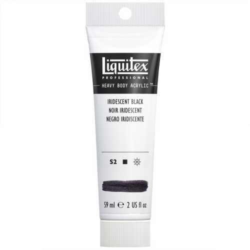 Professional Heavy Body Acrylic Paint, 59 mL Tube, Iridescent Black