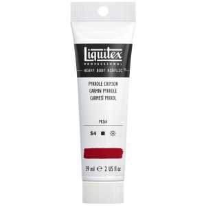 Professional Heavy Body Acrylic Paint, 59 mL Tube, Pyrrole Crimson