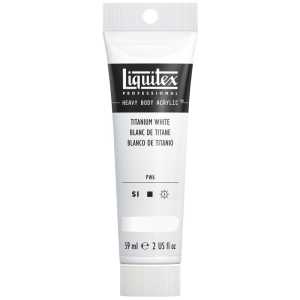 Professional Heavy Body Acrylic Paint, 59 mL Tube, Titanium White