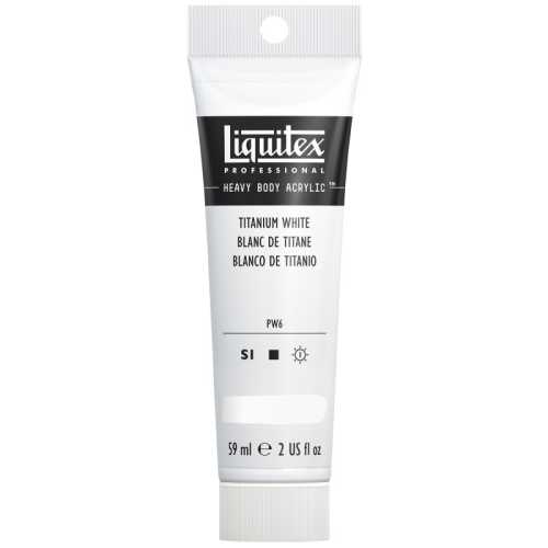 Professional Heavy Body Acrylic Paint, 59 mL Tube, Titanium White