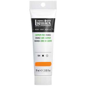 Professional Heavy Body Acrylic Paint, 59 mL Tube, Cadmium Free Orange
