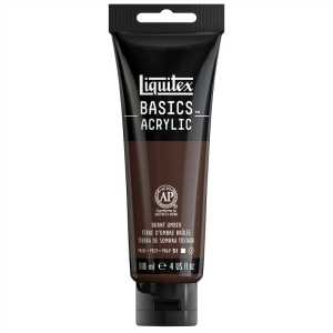 BASICS Acrylic Paint, 118 mL Tube, Burnt Umber
