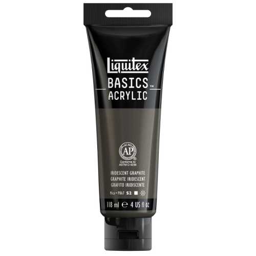 BASICS Acrylic Paint, 118 mL Tube, Iridescent Graphite