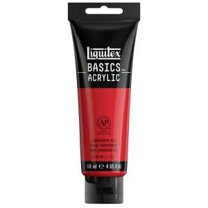 BASICS Acrylic Paint, 118 mL Tube, Transparent Red
