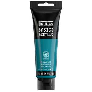 BASICS Acrylic Paint, 118 mL Tube, Turquoise Blue