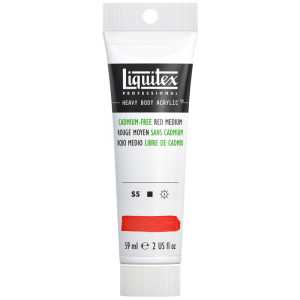 Professional Heavy Body Acrylic Paint, 59 mL Tube, Cadmium Free Red Medium