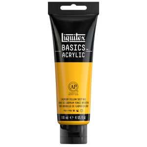 BASICS Acrylic Paint, 118 mL Tube, Cadmium Yellow Deep Hue