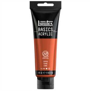 BASICS Acrylic Paint, 118 mL Tube, Copper