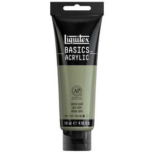 BASICS Acrylic Paint, 118 mL Tube, Green Gray