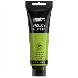 BASICS Acrylic Paint, 118 mL Tube, Light Olive Green