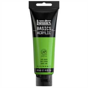 BASICS Acrylic Paint, 118 mL Tube, Lime Green