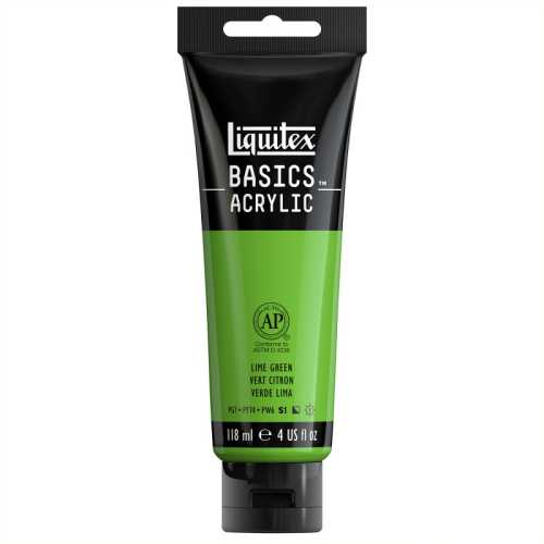 BASICS Acrylic Paint, 118 mL Tube, Lime Green