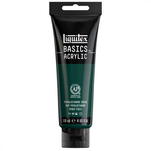 BASICS Acrylic Paint, 118 mL Tube, Phthalocyanine Green