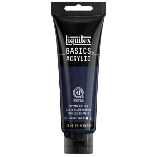 BASICS Acrylic Paint, 118 mL Tube, Prussian Blue Hue
