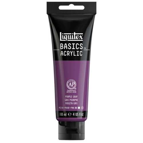 BASICS Acrylic Paint, 118 mL Tube, Purple Gray