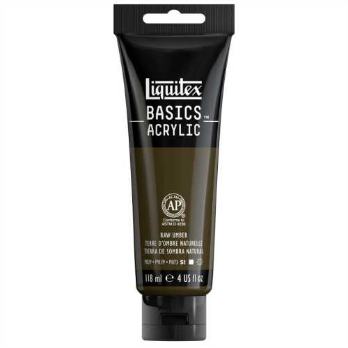 BASICS Acrylic Paint, 118 mL Tube, Raw Umber