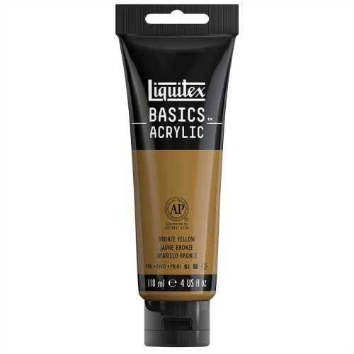 BASICS Acrylic Paint, 118 mL Tube, Bronze Yellow
