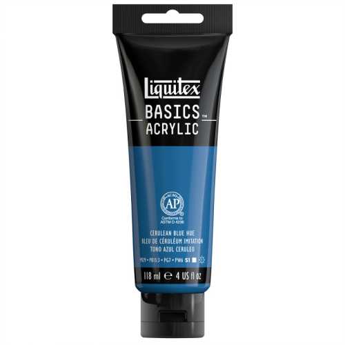 BASICS Acrylic Paint, 118 mL Tube, Cerulean Blue Hue