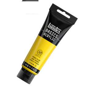 BASICS Acrylic Paint, 118 mL Tube, Primary Yellow