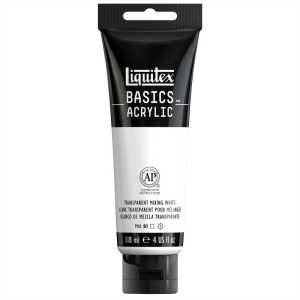 BASICS Acrylic Paint, 118 mL Tube, Transparent Mixing White