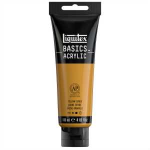 BASICS Acrylic Paint, 118 mL Tube, Yellow Oxide