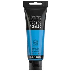 BASICS Acrylic Paint, 118 mL Tube, Brilliant Blue