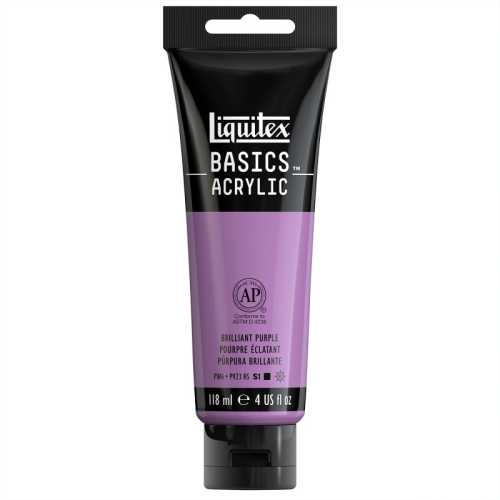 BASICS Acrylic Paint, 118 mL Tube, Brilliant Purple