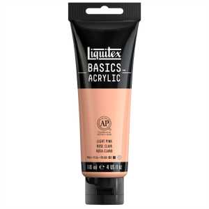 BASICS Acrylic Paint, 118 mL Tube, Light Pink