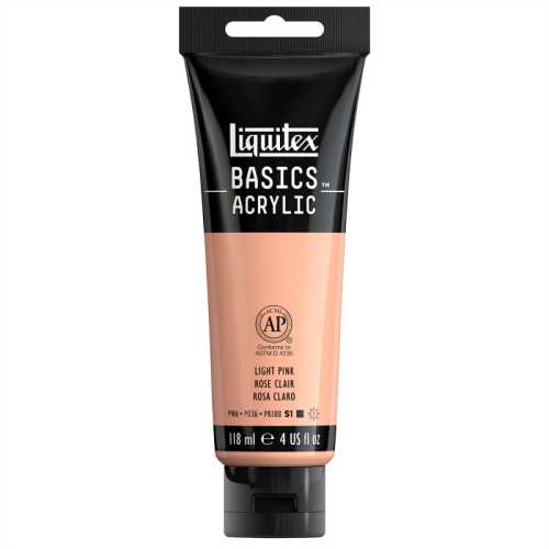 BASICS Acrylic Paint, 118 mL Tube, Light Pink