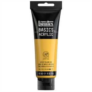 BASICS Acrylic Paint, 118 mL Tube, Naples Yellow Hue