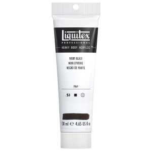 Professional Heavy Body Acrylic Paint, 138 mL Tube, Ivory Black
