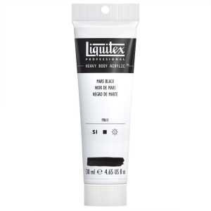 Professional Heavy Body Acrylic Paint, 138 mL Tube, Mars Black